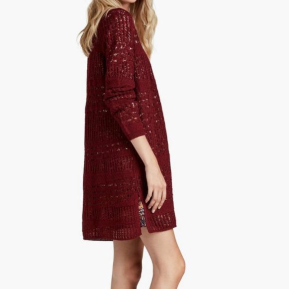 Lucky Brand Open Stitch Navy Blue Cardigan Size Medium - Picture 7 of 8